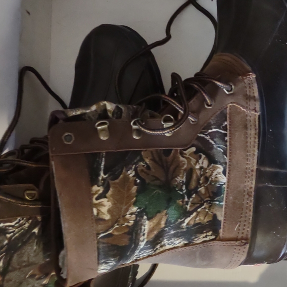 Red Ball vintage camo steel shank boots duckbill 14 insulated hunting trail y2k - Picture 6 of 15